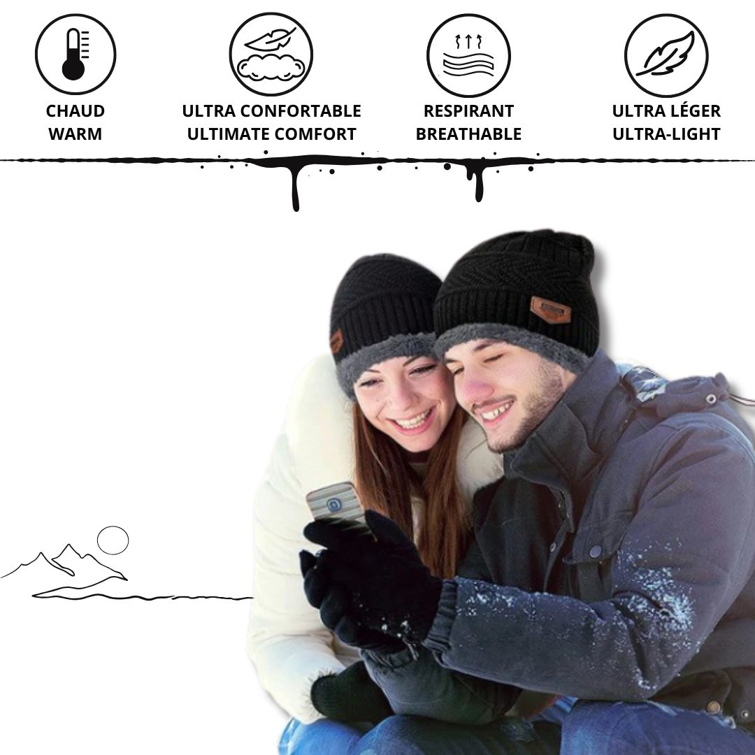 | 🔑 | 🎁FREE🎁 | LightCap® | Fleece Beanie, Breathable and Ultra Comfortable (+ Fleece Neck Scarf)